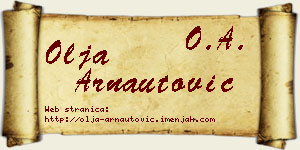 Olja Arnautović vizit kartica